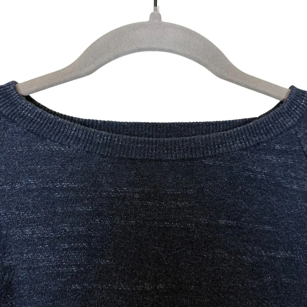 J.CREW Mercantile Sweater‎ Mens Medium Navy Blue Cotton Crewneck Knit Pullover